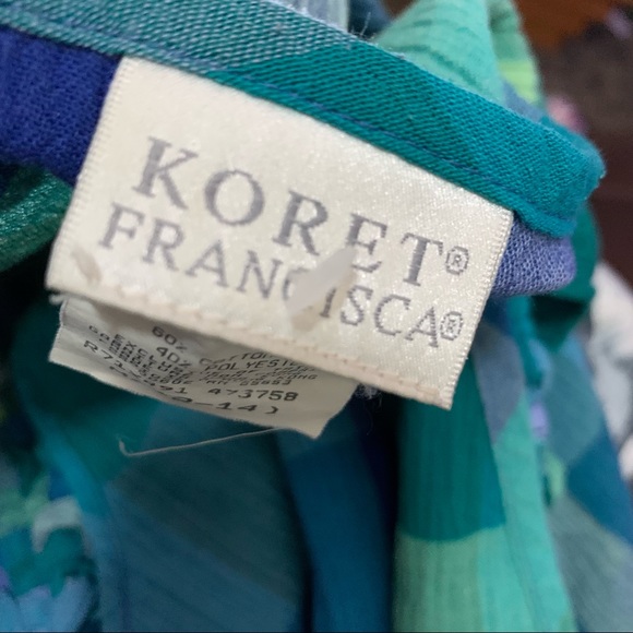 Koret Francisca Vintage Boho Unique Plaid Interlock Patch Detailing Vest - Picture 9 of 10